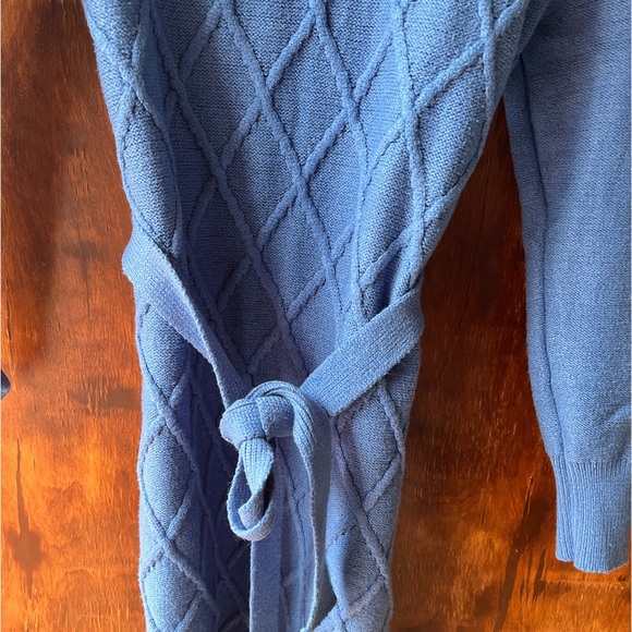 Blue long sleeve sweater dress Large - Picture 4 of 8